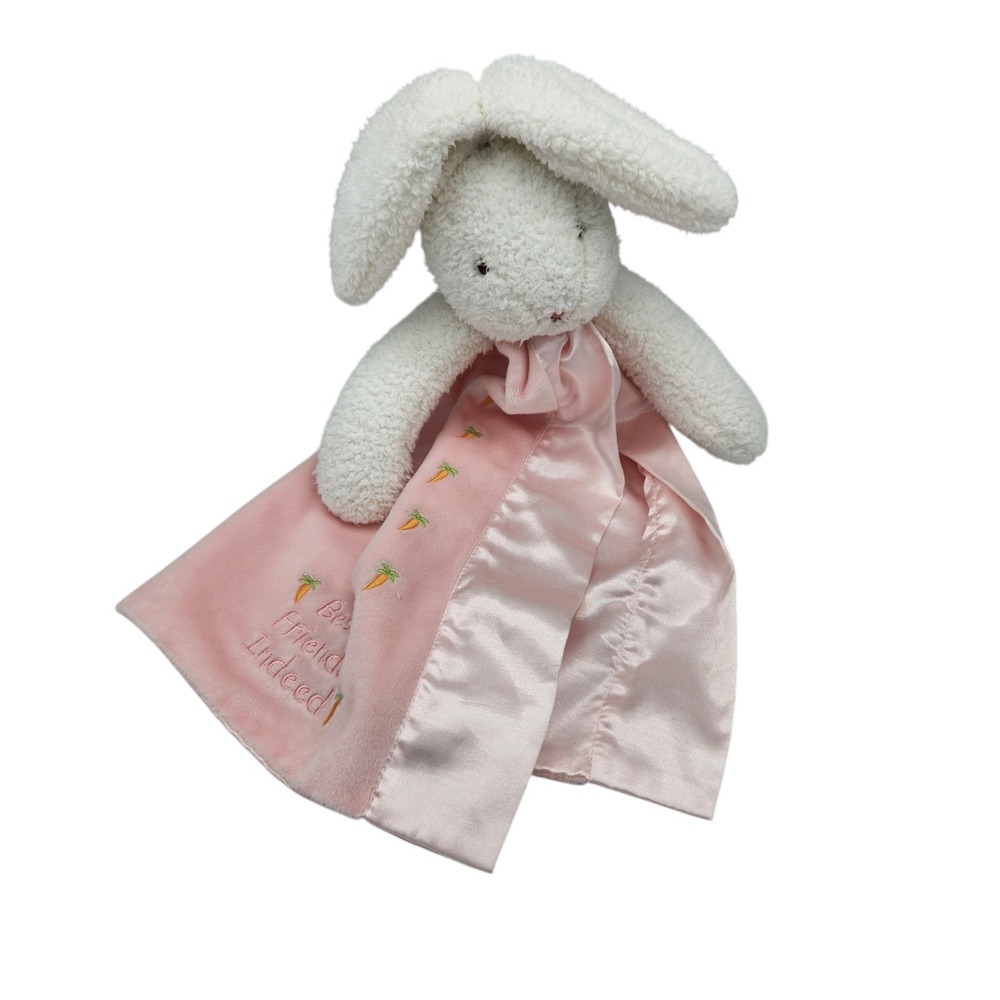 Bunnies By The Bay Blossom Bunny Buddy Blanket Lovey Security Blanket Pink Plush